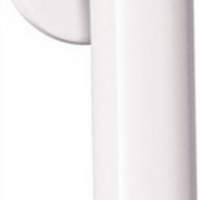 Window handle 111FG.1 99 VK7mm protruding pin L.30mm 90 degree detent pure white